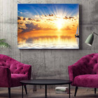 Quadro Decorativo Paisagem Miragem Aquática - 180x100 Cm