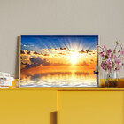 Quadro Decorativo Paisagem Miragem Aquática Com Moldura Doura