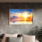 Quadro Decorativo Paisagem Miragem Aquática Com Moldura E Vid