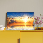 Quadro Decorativo Paisagem Miragem Aquática Com Moldura Prata