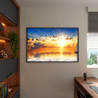 Quadro Decorativo Paisagem Miragem Aquática Com Moldura Preto