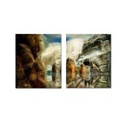 Quadro Decorativo Paisagem Montanha 2 Peças