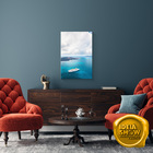 Quadro Decorativo Paisagem Natureza Lindo Mar Azul Raio Sol