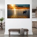 Quadro Decorativo Paisagem Navegando Na Serenidade - 150x100