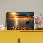 Quadro Decorativo Paisagem Navegando Na Serenidade Com Moldur