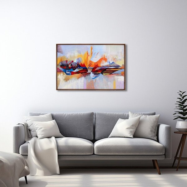 Quadro Decorativo Paisagem Pintura Com 1 Tela Cm Ou Cm De Par