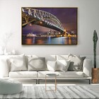 Quadro Decorativo Paisagem Ponte Da Baia De Sydney Com Moldur
