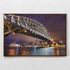 Quadro Decorativo Paisagem Ponte Da Baia De Sydney Com Moldur