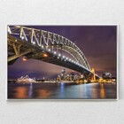 Quadro Decorativo Paisagem Ponte Da Baia De Sydney Com Moldur