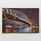 Quadro Decorativo Paisagem Ponte Da Baia De Sydney Com Moldur