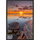 Quadro Decorativo Paisagem Pôr Do Sol Iii Sem Vidro Preto