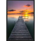 Quadro Decorativo Paisagem Pôr Do Sol Iv Sem Vidro Preto