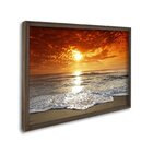 Quadro Decorativo Paisagem Pôr Do Sol Na Praia Com 1 Tela 60x