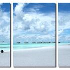 Quadro Decorativo Paisagem Praia 3 Peças M4