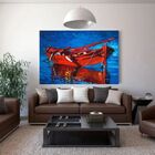 Quadro Decorativo Paisagem Red Boat - 120x60cm