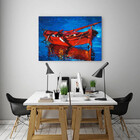 Quadro Decorativo Paisagem Red Boat - 90x60cm