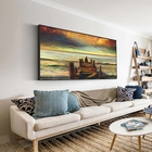 Quadro Decorativo Paisagem Reflexão Com Moldura Preto 150x100