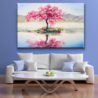 Quadro Decorativo Paisagem Sakura Isle - 100x70 Cm