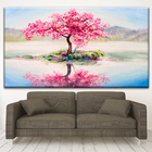 Quadro Decorativo Paisagem Sakura Isle - 180x135 Cm