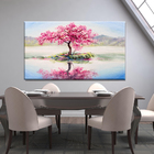 Quadro Decorativo Paisagem Sakura Isle - 90x60 Cm