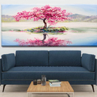 Quadro Decorativo Paisagem Sakura Isle - 90x60 Cm