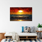 Quadro Decorativo Paisagem Sunset Beach - 120x80 Cm