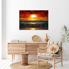 Quadro Decorativo Paisagem Sunset Beach - 180x120 Cm