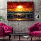 Quadro Decorativo Paisagem Sunset Beach - 90x60 Cm