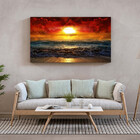 Quadro Decorativo Paisagem Sunset Beach - 90x60 Cm