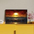 Quadro Decorativo Paisagem Sunset Beach Com Moldura Preto - 9