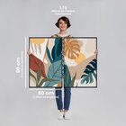 Quadro Decorativo Paisagem Tropical Plantas E Folhas Com 2 Te