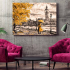 Quadro Decorativo Paisagem Umbrella Gold - 120x80 Cm