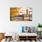Quadro Decorativo Paisagem Umbrella Gold - 150x80 Cm