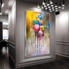 Quadro Decorativo Paisagem Umbrella Paint Com Moldura Prata E
