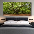 Quadro Decorativo Paisagem Velha Árvore Com Moldura Preto 100