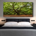 Quadro Decorativo Paisagem Velha Árvore Com Moldura Preto 180