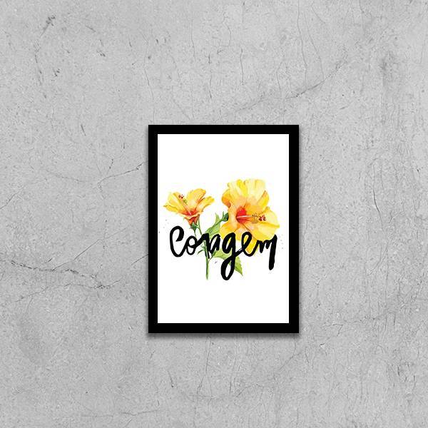 Quadro Decorativo Palavra Coragem 45x34cm A3 (45 X 34)