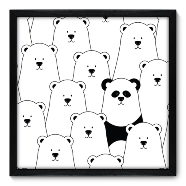 Quadro Decorativo Panda 50cm X 50cm 025qnscp Leroy Merlin