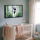 Quadro Decorativo Panda Canavial  - 50x70cm Moldura Preta