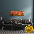 Quadro Decorativo Panorâmico Paisagem Antigo Egito 90x35cm