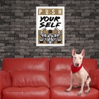Quadro Decorativo Para Academia - Push Yourself 33x24cm Moldu