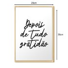 Quadro Decorativo Para Corredor Frase Gratidão Motivação Pret