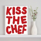 Quadro Decorativo Para Cozinha Kiss The Chef 24x18cm - Com Vi