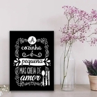 Quadro Decorativo Para Cozinha Pequena 33x24cm - Com Vidro Mo