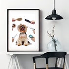 Quadro Decorativo Para Pet Shop - 60x48cm Moldura:madeira Bra