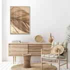 Quadro Decorativo Para Quarto Bege Pena Minimalista Delicado