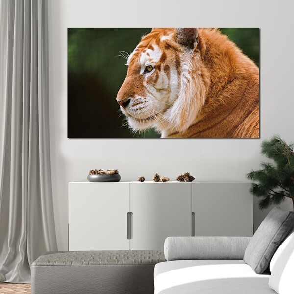 Quadro Decorativo Para Quarto E Sala Tigre Amarelo 1 Peça