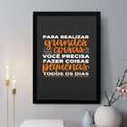 Quadro Decorativo Para Realizar Grandes Coisas 24x18cm Moldur