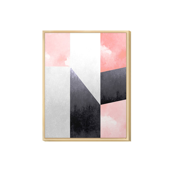 Quadro Decorativo Para Rose Gold Geométrico Formas Quarto Fem