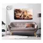 Quadro Decorativo Para Sala Quarto Escritorio 60x90cm Leão E